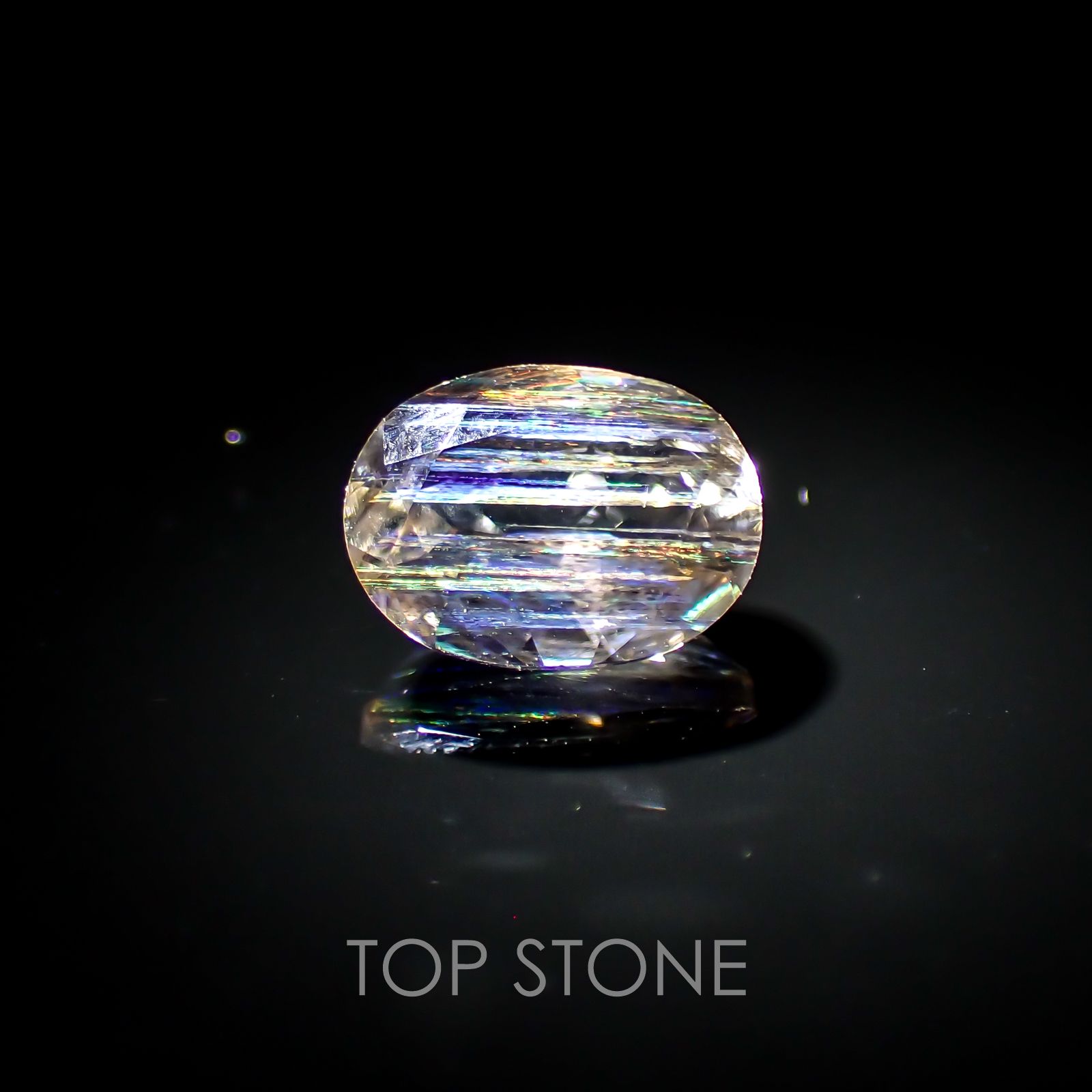 レインボースキャポライト ブラジル産 ルース 1.04ct[210310338]7.9×6mm前後