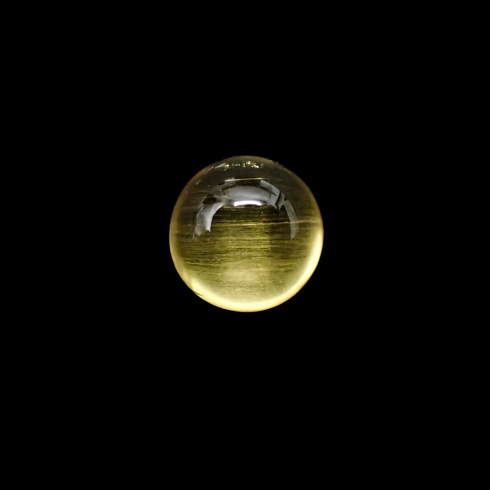 イエローベリルキャッツアイ(宝石名イエロー・ベリル キャッツアイ)ブラジル産 3.05ct 識別済[220917869]9.1x9mm前後