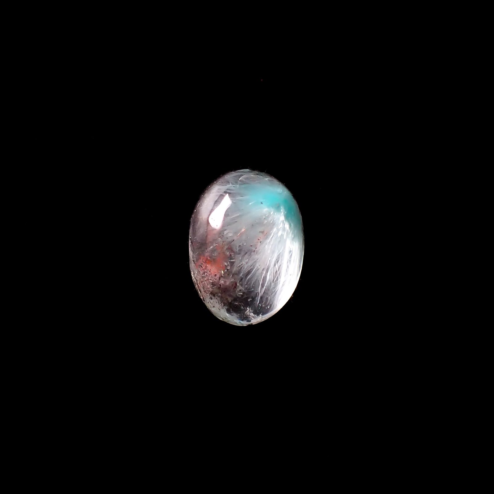 アホイトインクォーツ 南アフリカ・メッシーナ鉱山産 3.55ct [241029320]11.2x8mm前後