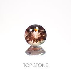 バイカラーオレゴンサンストーン(宝石名ラブラドライト)アメリカ・オレゴン州産 0.79ct 識別済[220114648]6.2x6.1mm前後