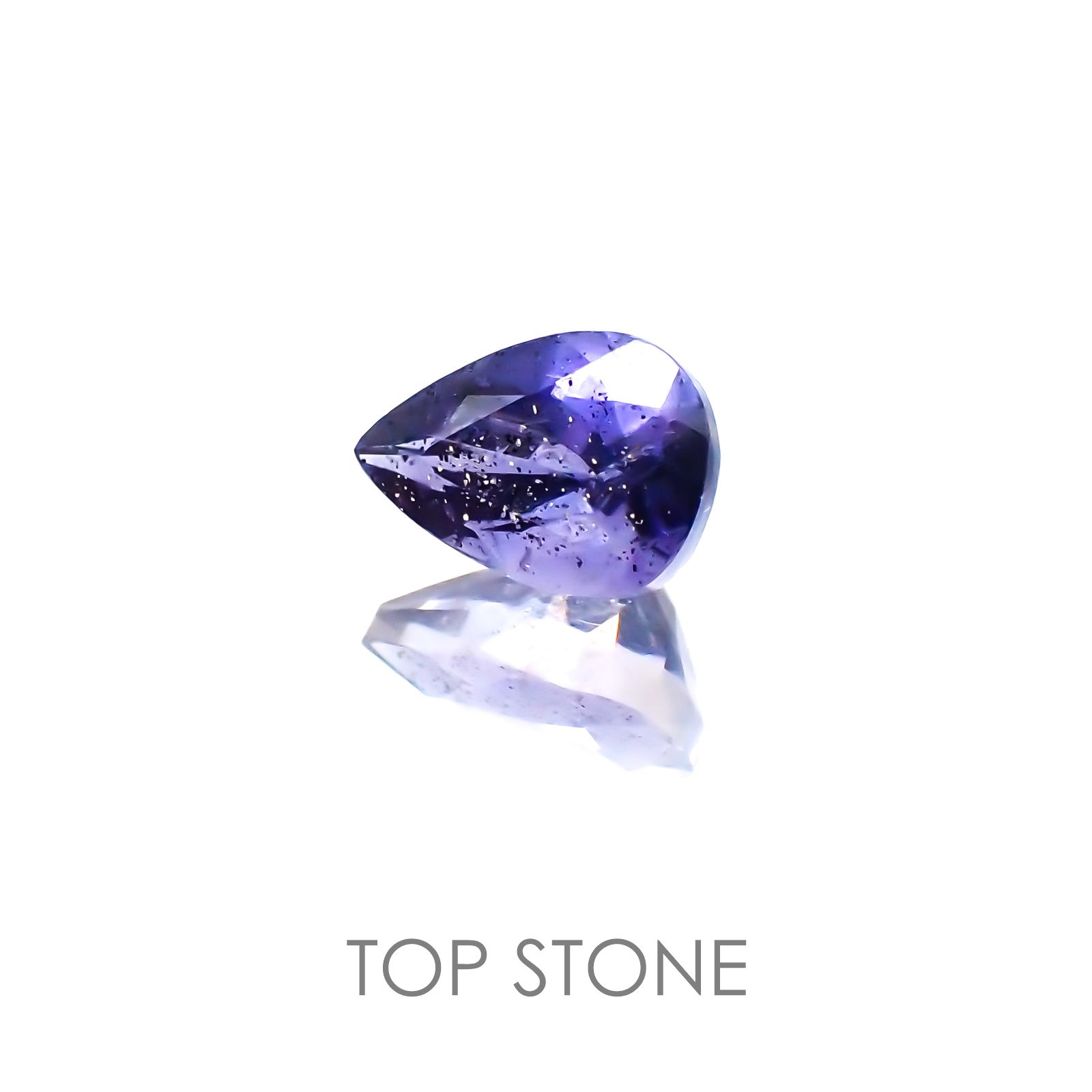 アイオライトサンストーン インド・ブラジル産 ルース 0.66ct[20128410]6.9×4.8mm前後
