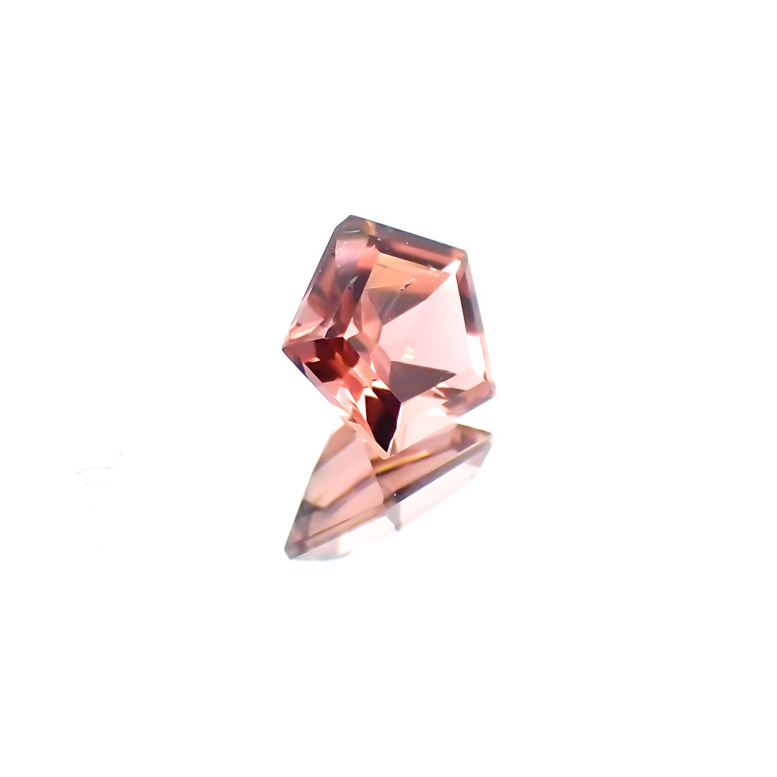 ◇ペンタゴンカット◇ピンクトルマリン SA(宝石名ピンク・トルマリン)ブラジル産 0.43ct 識別済[231124220]5.2x5.2mm前後
