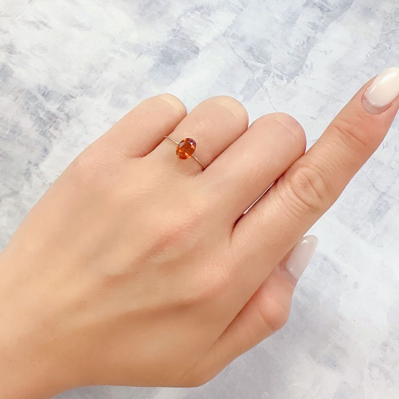 オレンジカイヤナイト ネパール産 0.95ct[230220584]7x5mm前後