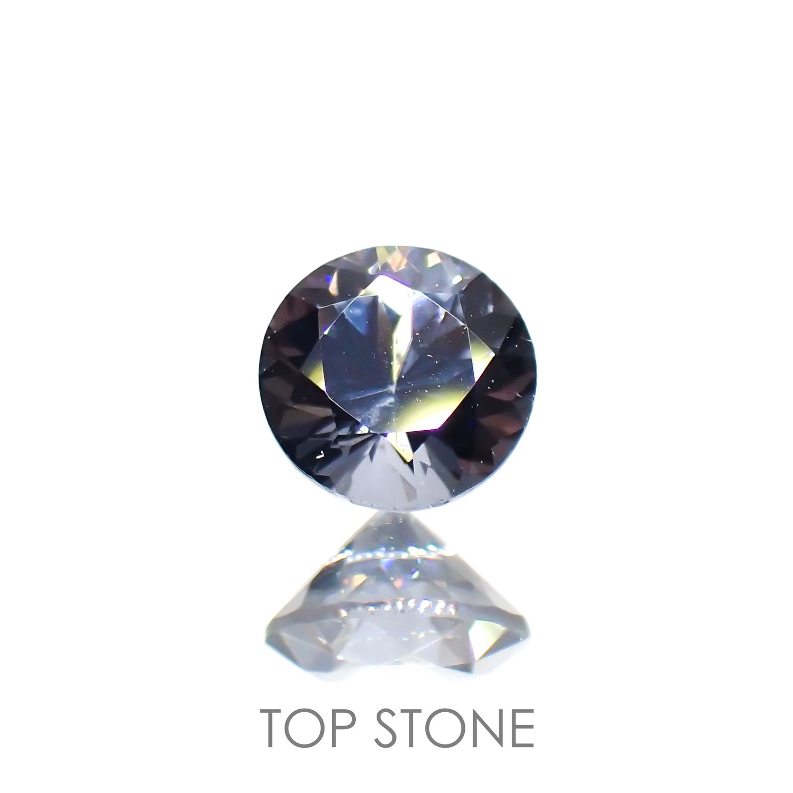 グレイッシュブルースピネル(宝石名スピネル) ビルマ産 0.32ct 識別済[211013474]4.2×4.1mm前後