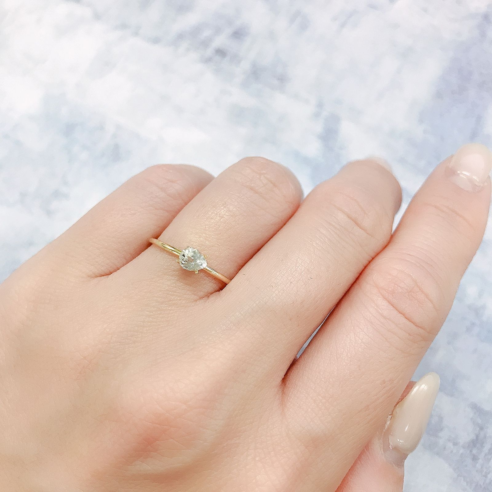 リューコガーネット(宝石名ホワイト グロッシュラー・ガーネット)ビルマ産 0.39ct 識別済[220616320]4.8x3.8mm前後