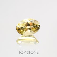 レモンイエローアパタイト(宝石名アパタイト) メキシコ産 0.83ct 識別済[211013236]7.1×4.9mm前後