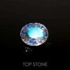 レインボームーンストーン(宝石名ラブラドライト)マダガスカル産 0.42ct 識別済[211113749]5.1x4.4mm前後