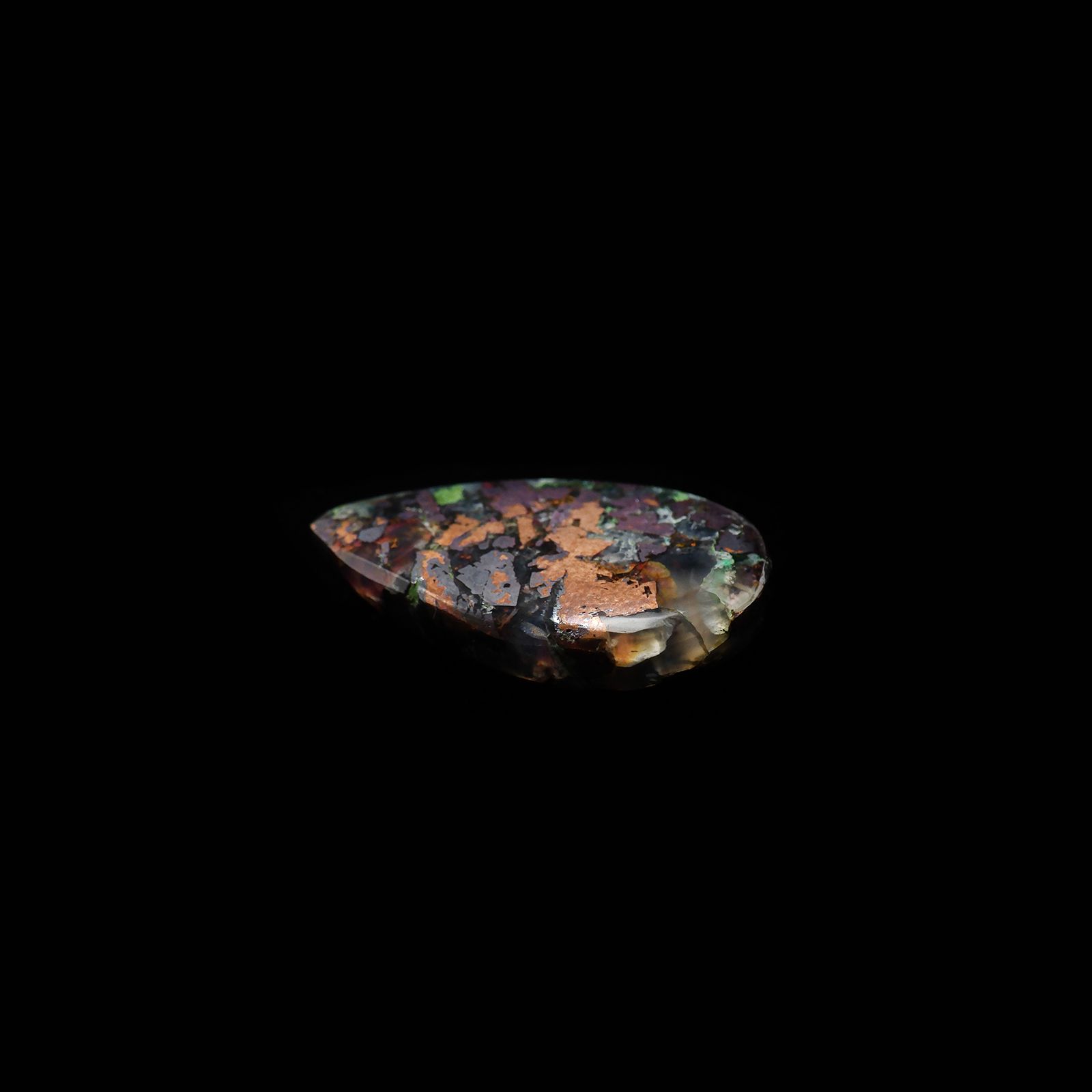 コッパークリソコラインカルセドニー インドネシア産 41.18ct[240125552]27.3x16.4mm前後