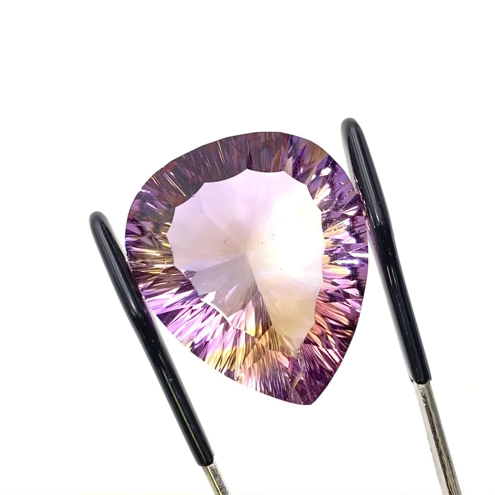 ◇コンケーブカット◇アメトリン ボリビア/ブラジル産 42.44ct / 28.4