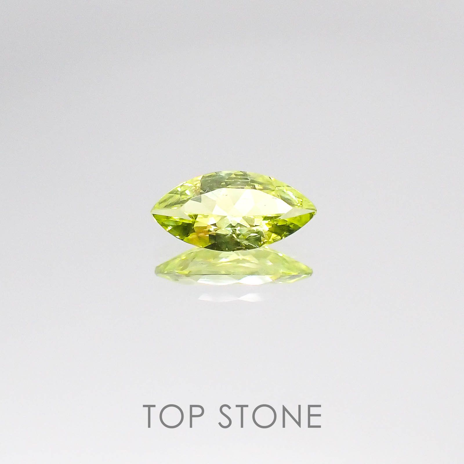 パロットクリソベリル インド産 ルース 0.45ct[20084676]7.8×3.9mm前後