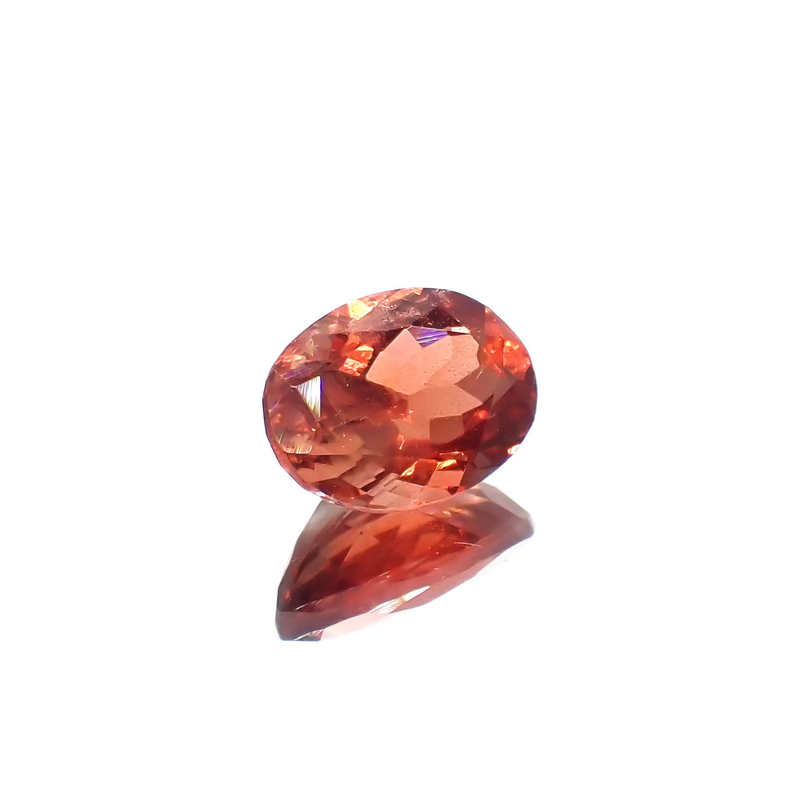 エチオピアサンストーン(宝石名アンデシン・ラブラドライト)エチオピア産 1.25ct 識別済[230321311]8.1x5.9mm前後