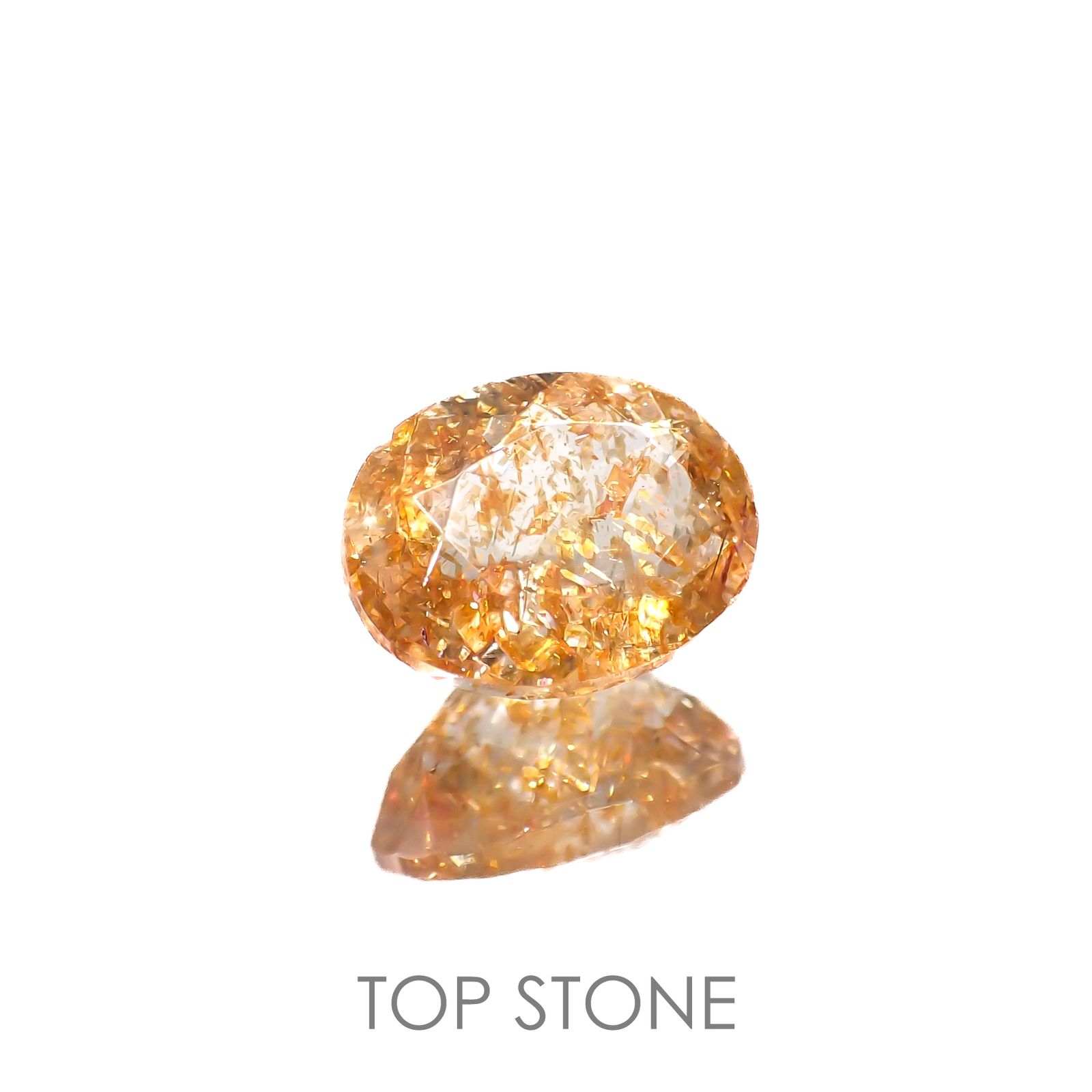 イリュージョンサンストーン インド産 1.77ct[220917577]8.9x7.1mm前後