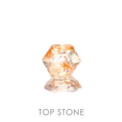 ◇ヘキサゴンカット◇イリュージョンサンストーン タンザニア産 1.32ct[230320952]6.8x6.6mm前後
