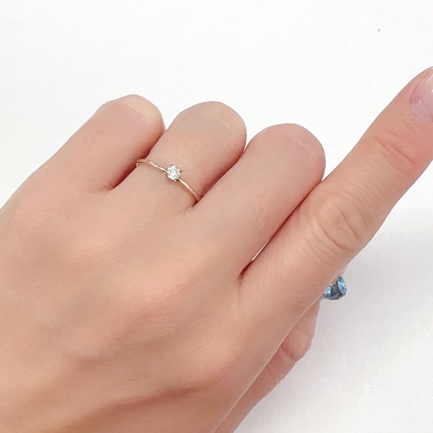 ◇オクタゴンカット◇ダイヤモンド 0.12ct[240427030]3x3mm前後