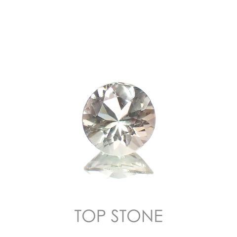 バイカラーオレゴンサンストーン アメリカ・オレゴン州産 0.62ct / 5.9x5.9mm前後 [230220681]