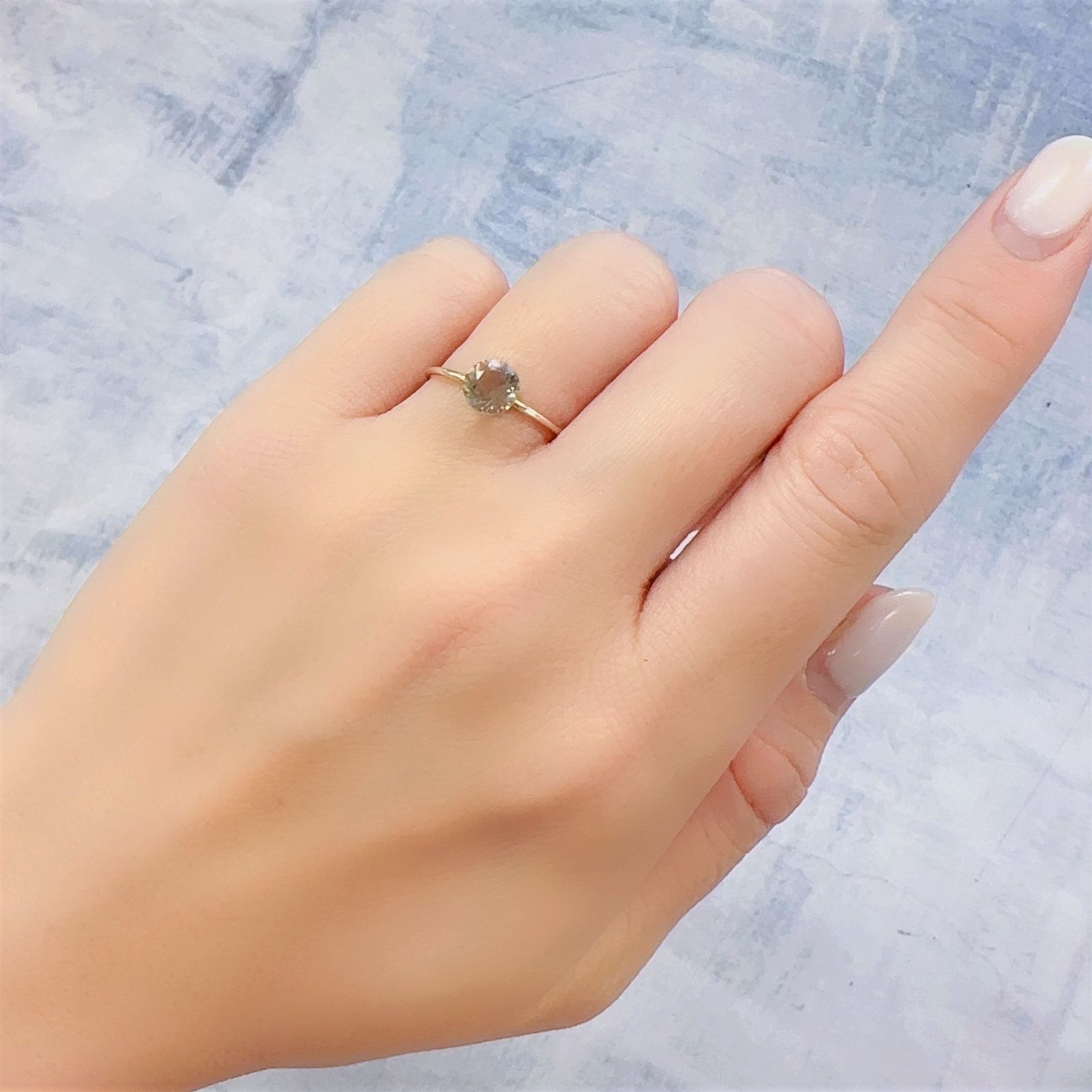 バイカラーオレゴンサンストーン アメリカ・オレゴン州産 0.79ct[230220677]6x6mm前後