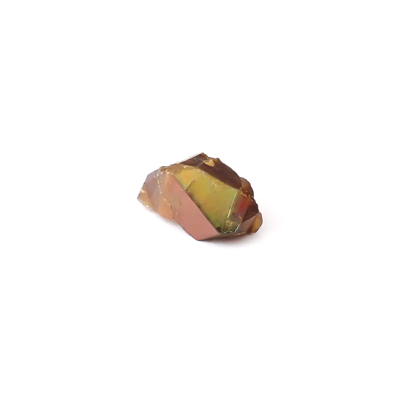 レインボーガーネット原石2個セット 日本・奈良県産 16.15ct(2pcs合計) / 12.8-13.5x6.6-10.5mm前後 [260432078]