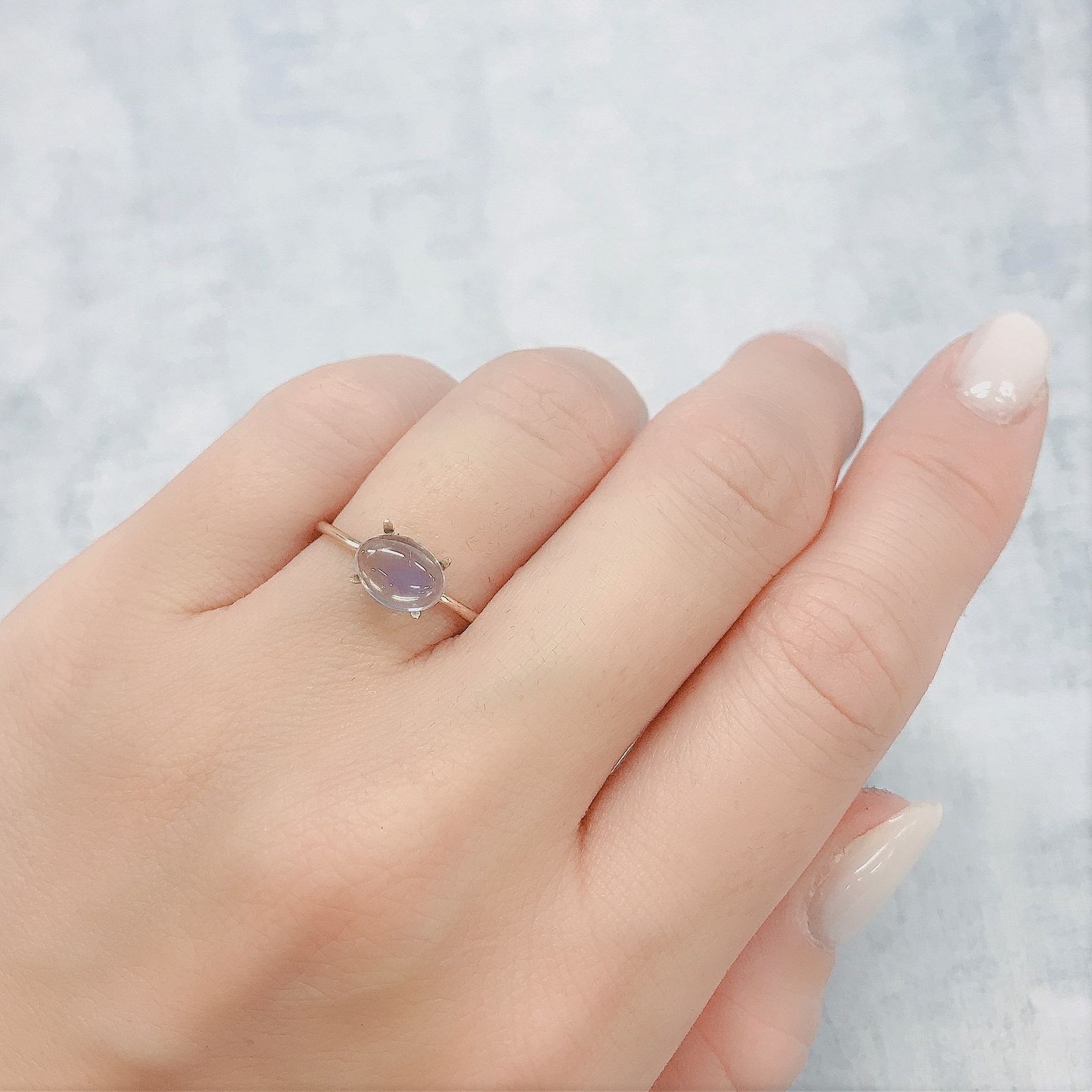 ブルームーンストーン(宝石名ペリステライト)インド産 1.05ct 識別済[220616348]8x6mm前後