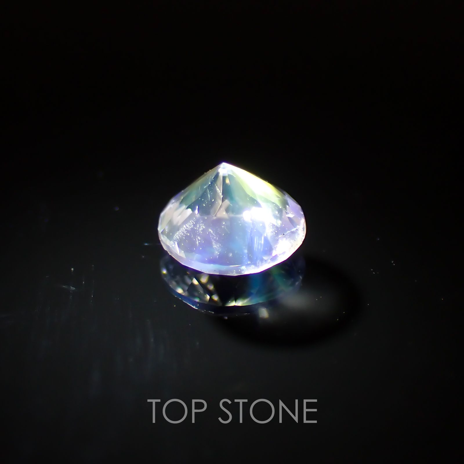 レインボームーンストーン(アンデシンラブラドライト) マダガスカル産 ルース 0.43ct[210310116]5×5mm前後
