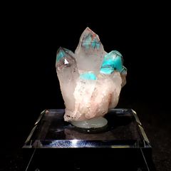 アホイトインクォーツ原石 南アフリカ・メッシーナ鉱山産 アクリル台座付き 378.48ct(75.69g) / 40.5x36.6x59.7mm前後 [260532293]