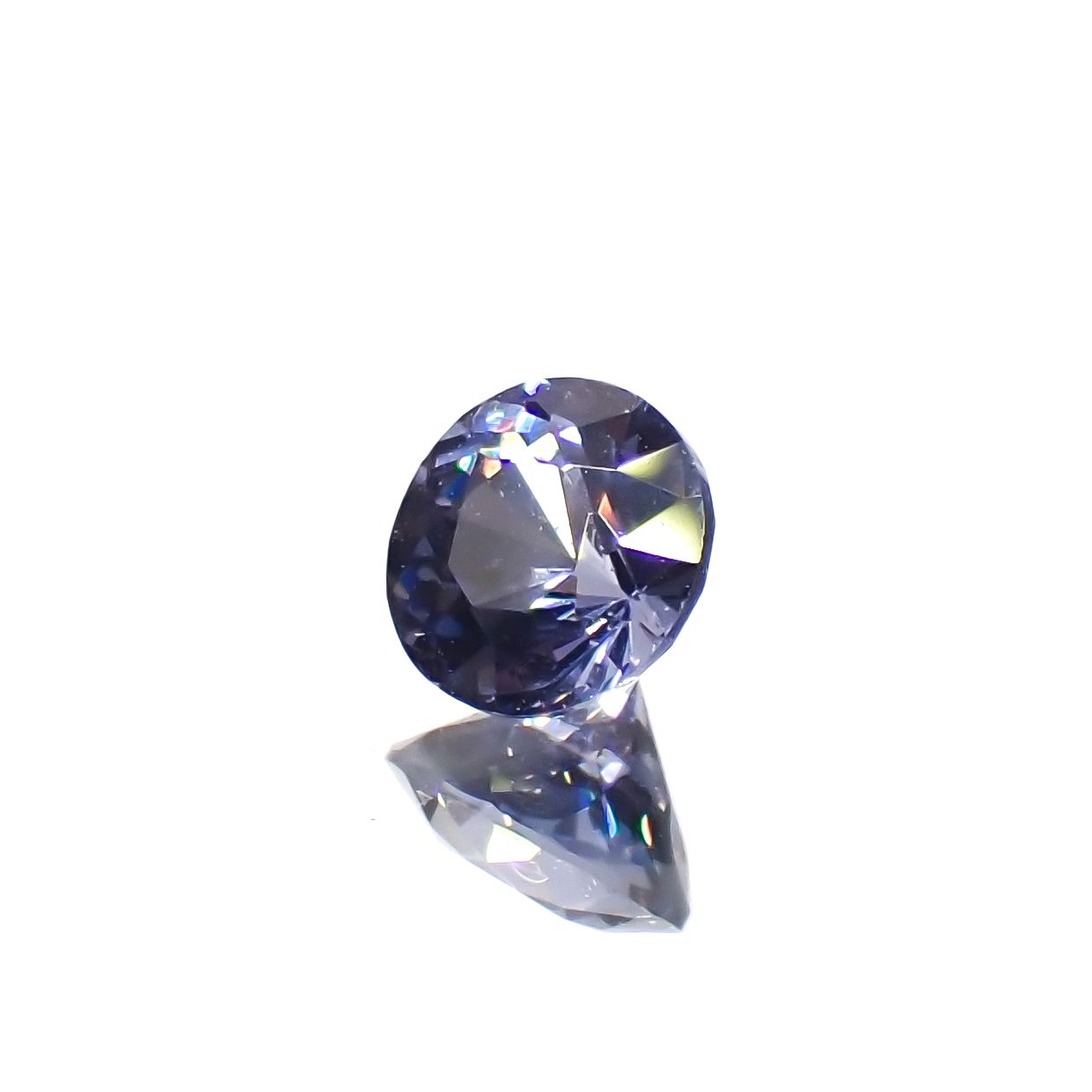 グレイッシュブルースピネル(宝石名スピネル)ビルマ/マダガスカル産 0.34ct[230722673]4.2x4.2mm前後