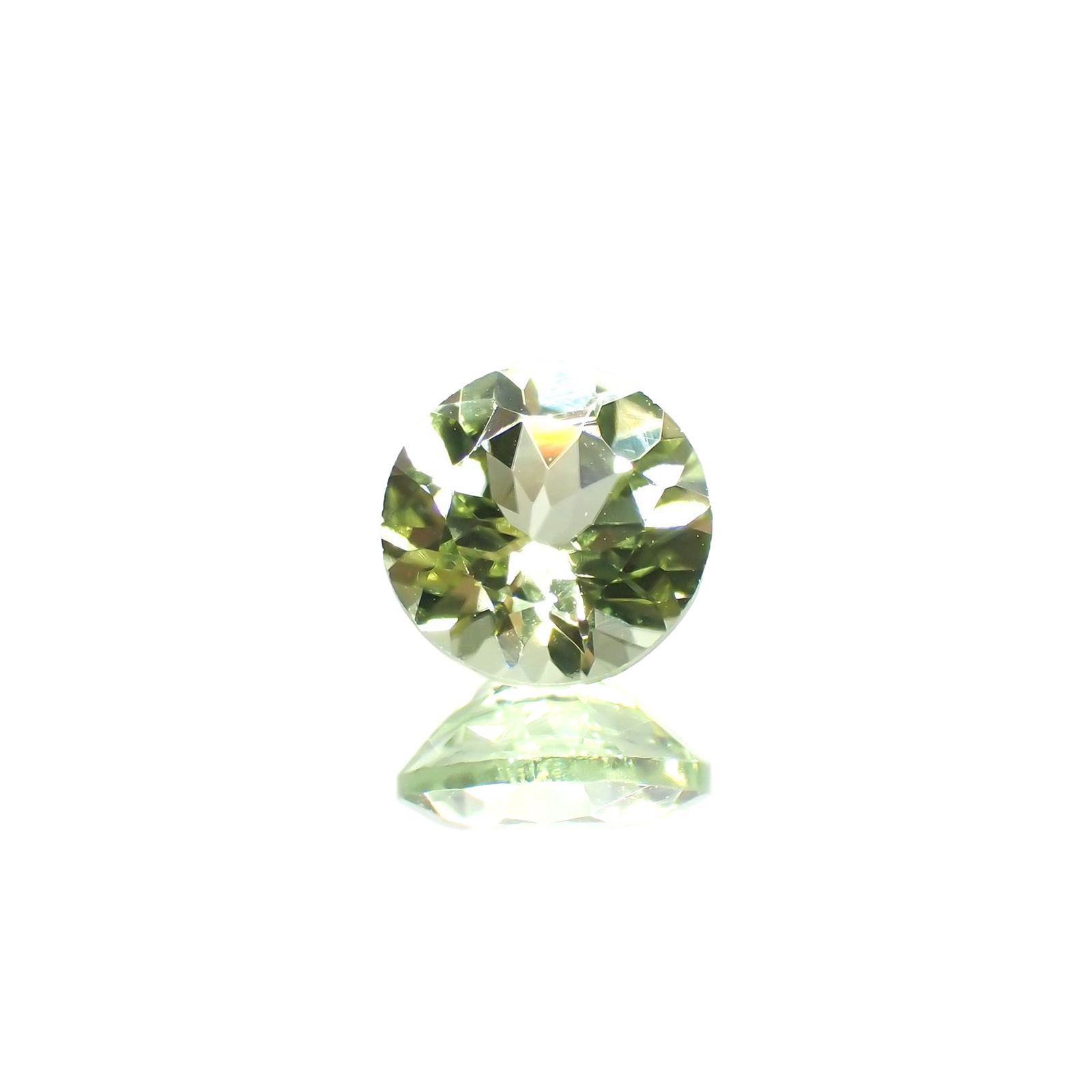 ペリドット(宝石名ペリドット) パキスタン産 識別済 1.04ct / 6.4x6.4mm前後 [210813073]