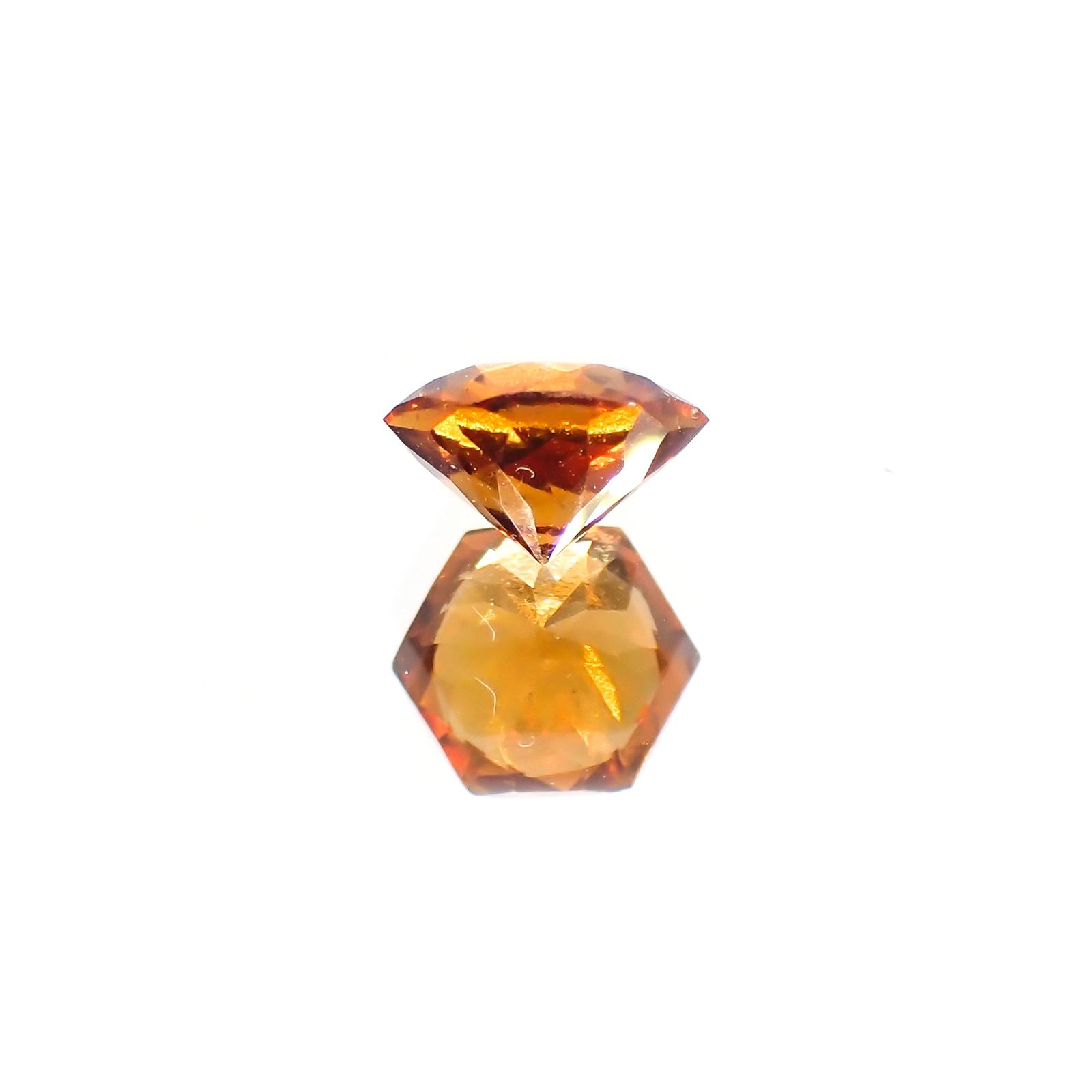 ◇ヘキサゴンカット◇ヘソナイトガーネット(宝石名ガーネット) スリランカ産 1.16ct 識別済[210912690]5.9×5.9mm前後