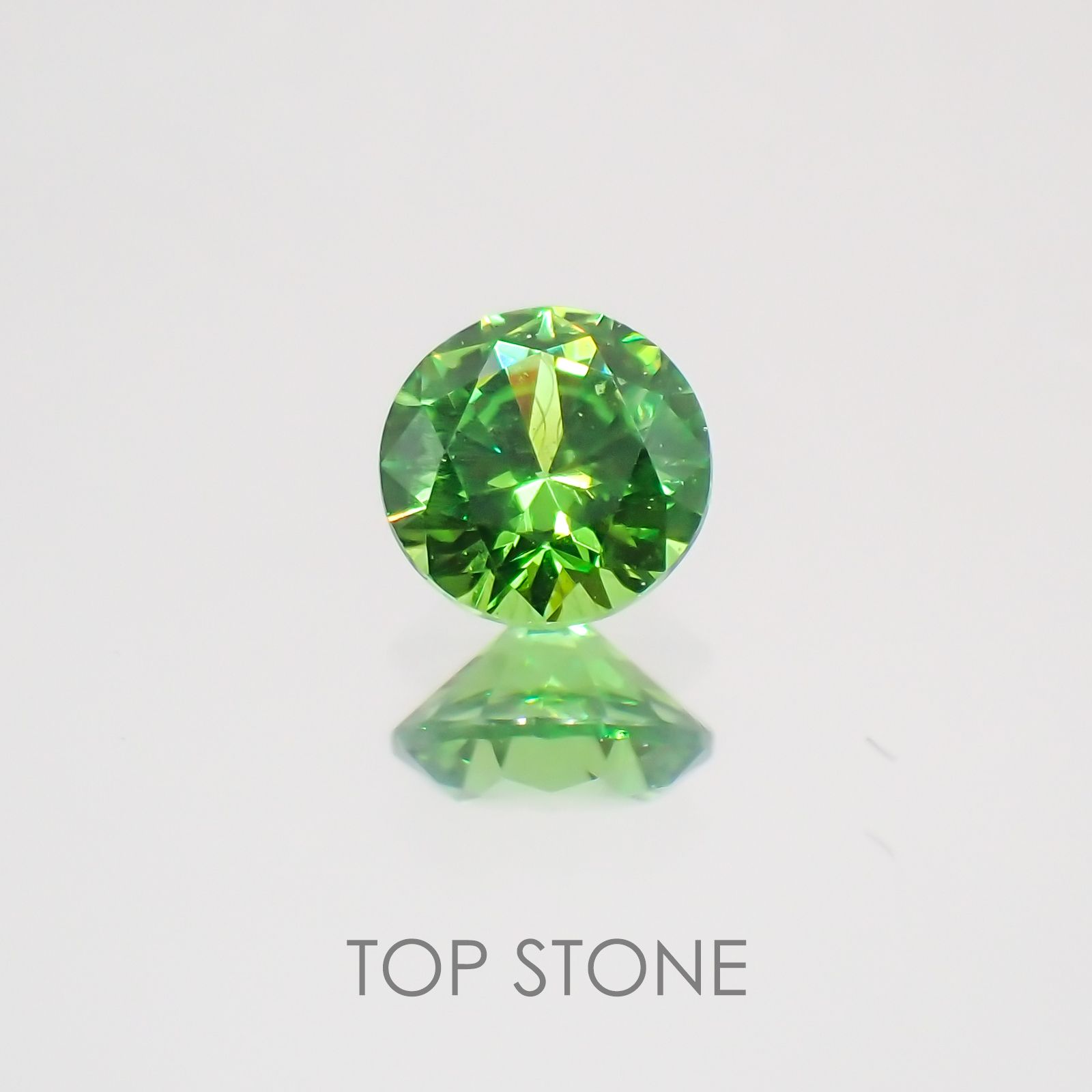 デマントイドガーネット(宝石名デマントイド・ガーネット)ロシア産 0.13ct 識別済[220717102]3.1x3.1mm前後