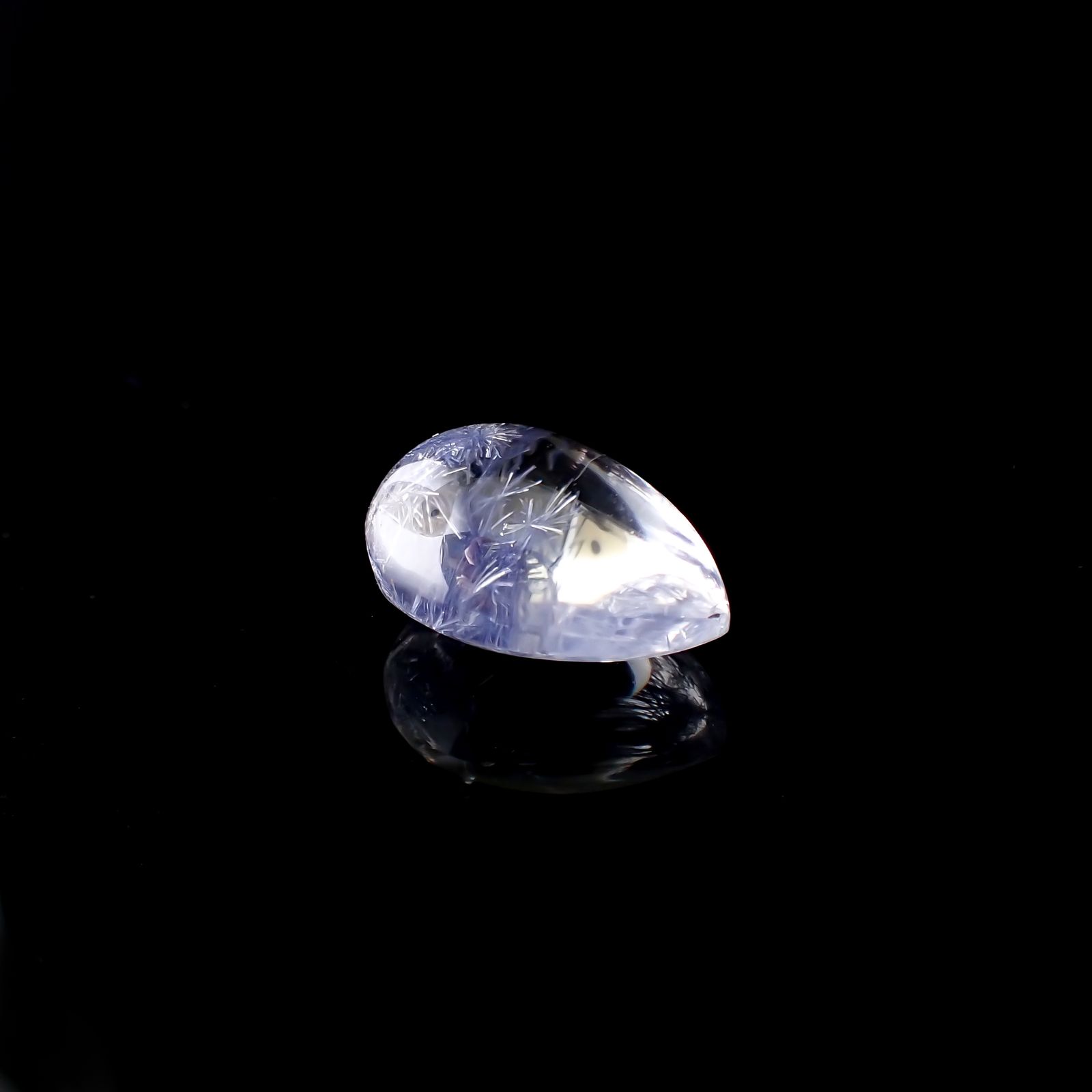 デュモルチェライトインクォーツ ブラジル産 13.59ct[231023817]18.1x12.5mm前後
