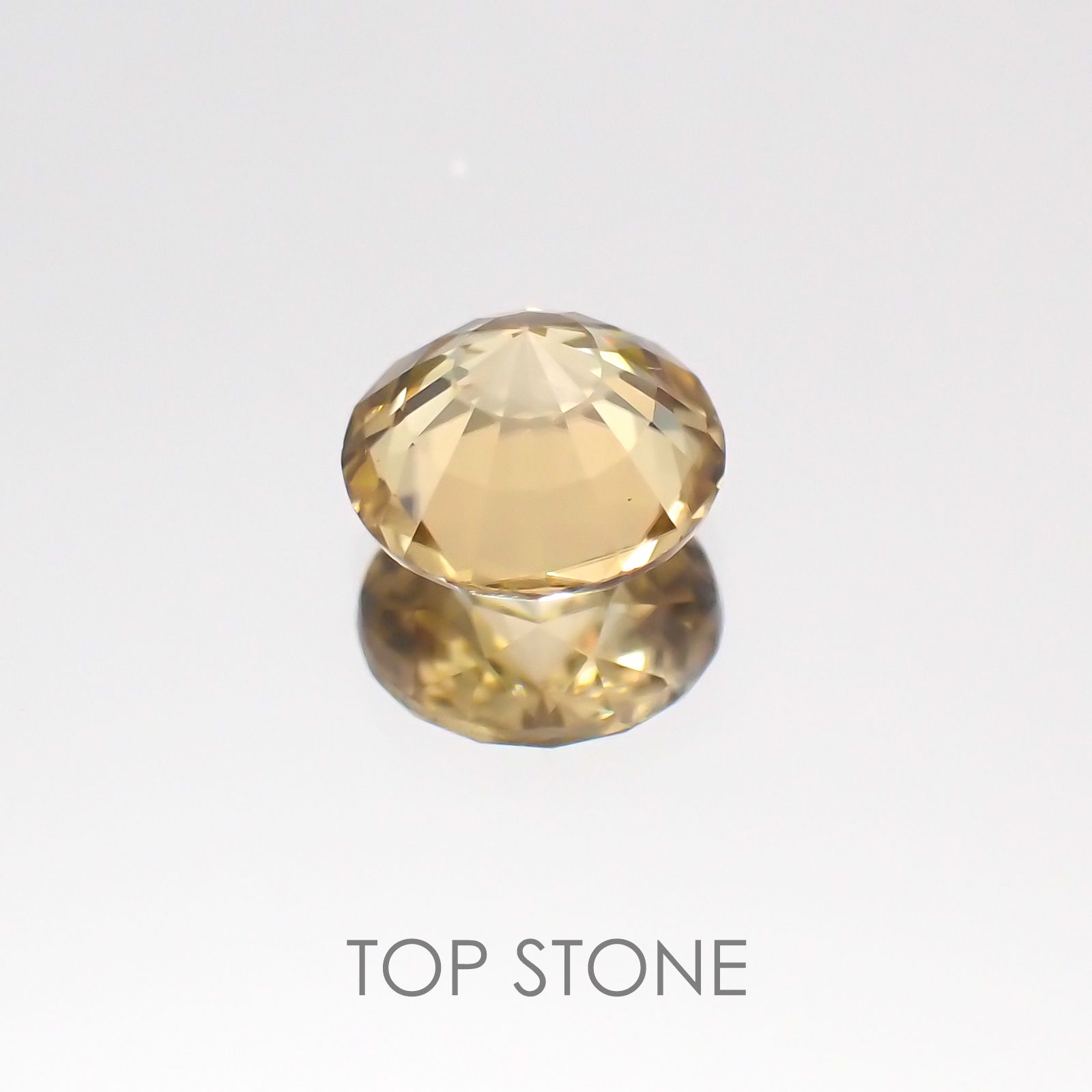 イエロージルコン(宝石名ジルコン) スリランカ/カンボジア産 1.21ct 識別済[20128067]6.1×6.1mm前後