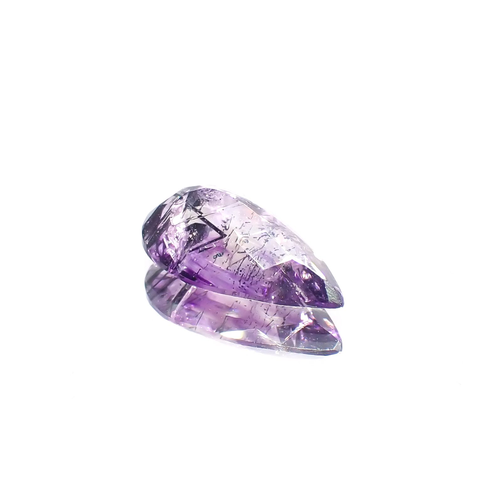 アメジストエレスチャル ナイジェリア産 3.22ct[230622437]15x8.3mm前後