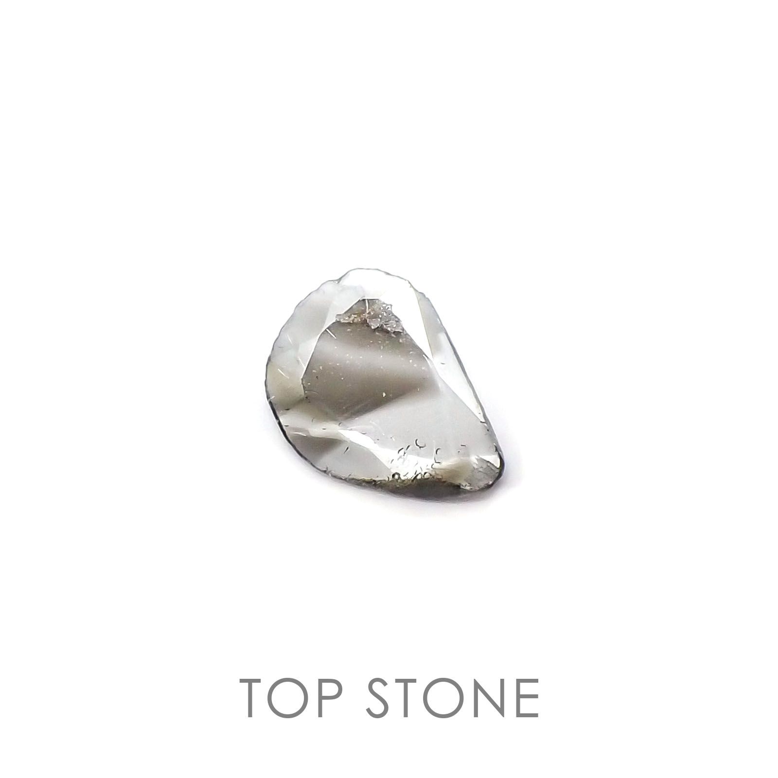 スライスカットダイヤモンド(宝石名ダイアモンド) 南アフリカ産 0.16ct 識別済[20106579]6.3×4.6mm前後