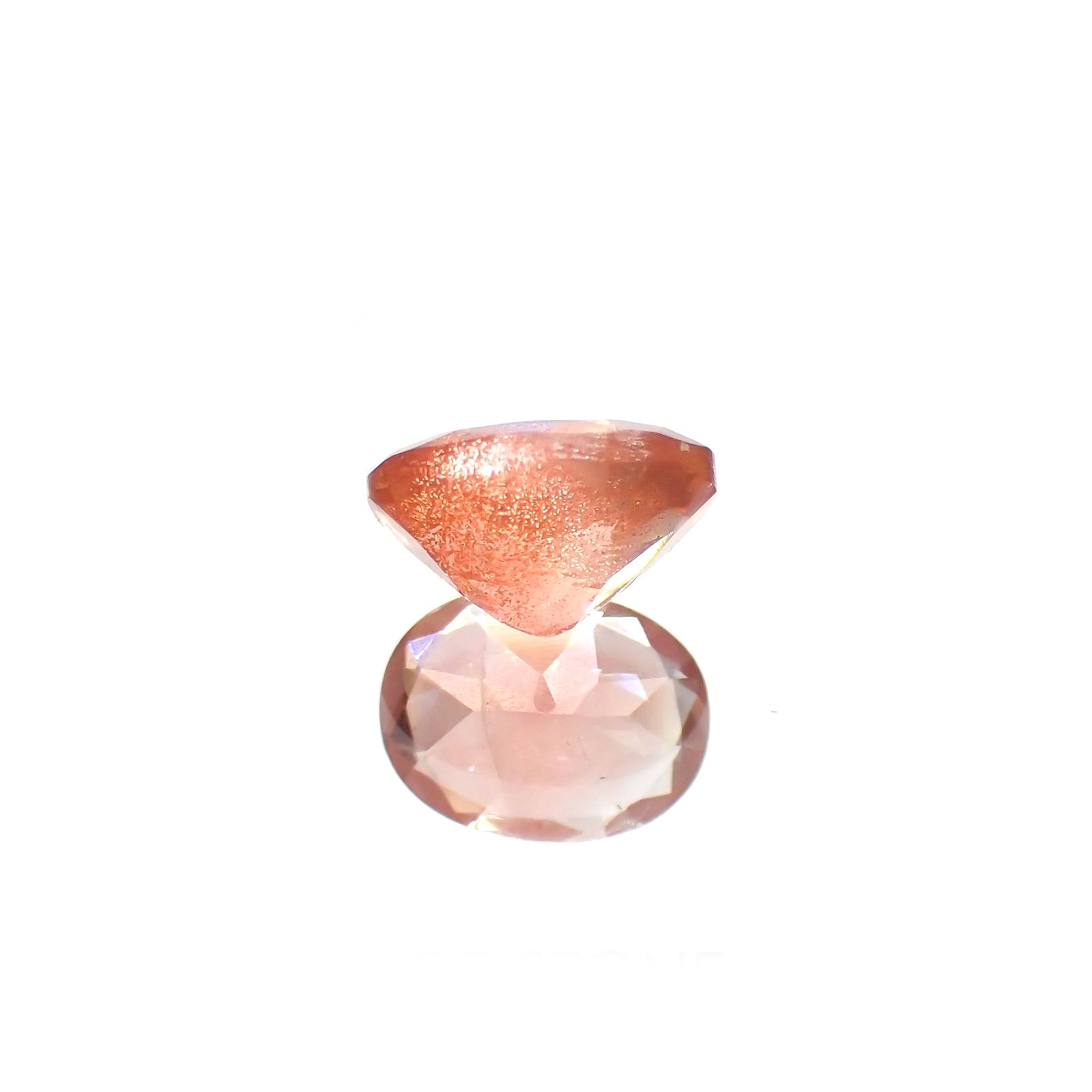 オレゴンサンストーン(宝石名ラブラドライト)アメリカ・オレゴン州産 1.27ct 識別済[250717178]7.9x6.1mm前後