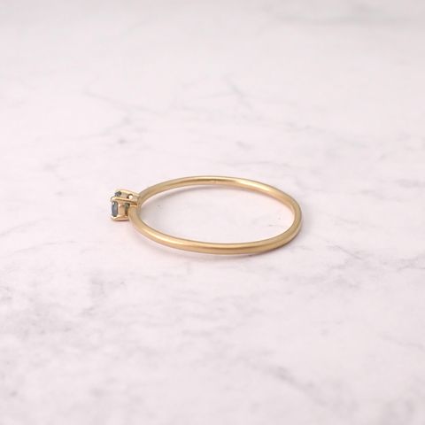 リング空枠：石留め▶アレキサンドライトキャッツアイ（お客様製作例）