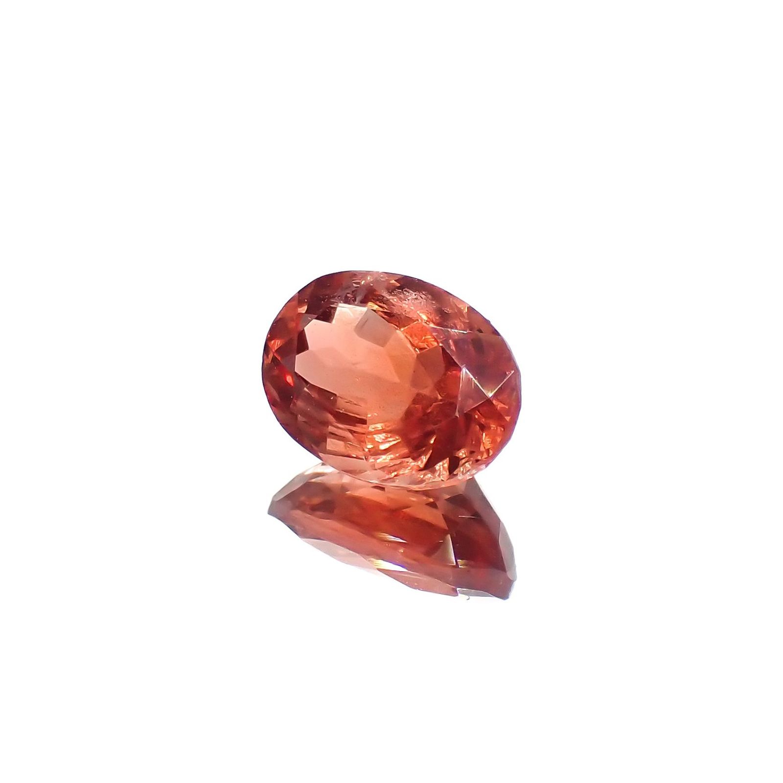 エチオピアサンストーン(宝石名アンデシン・ラブラドライト)エチオピア産 識別済 1.25ct / 8.1x5.9mm前後 [230321311]