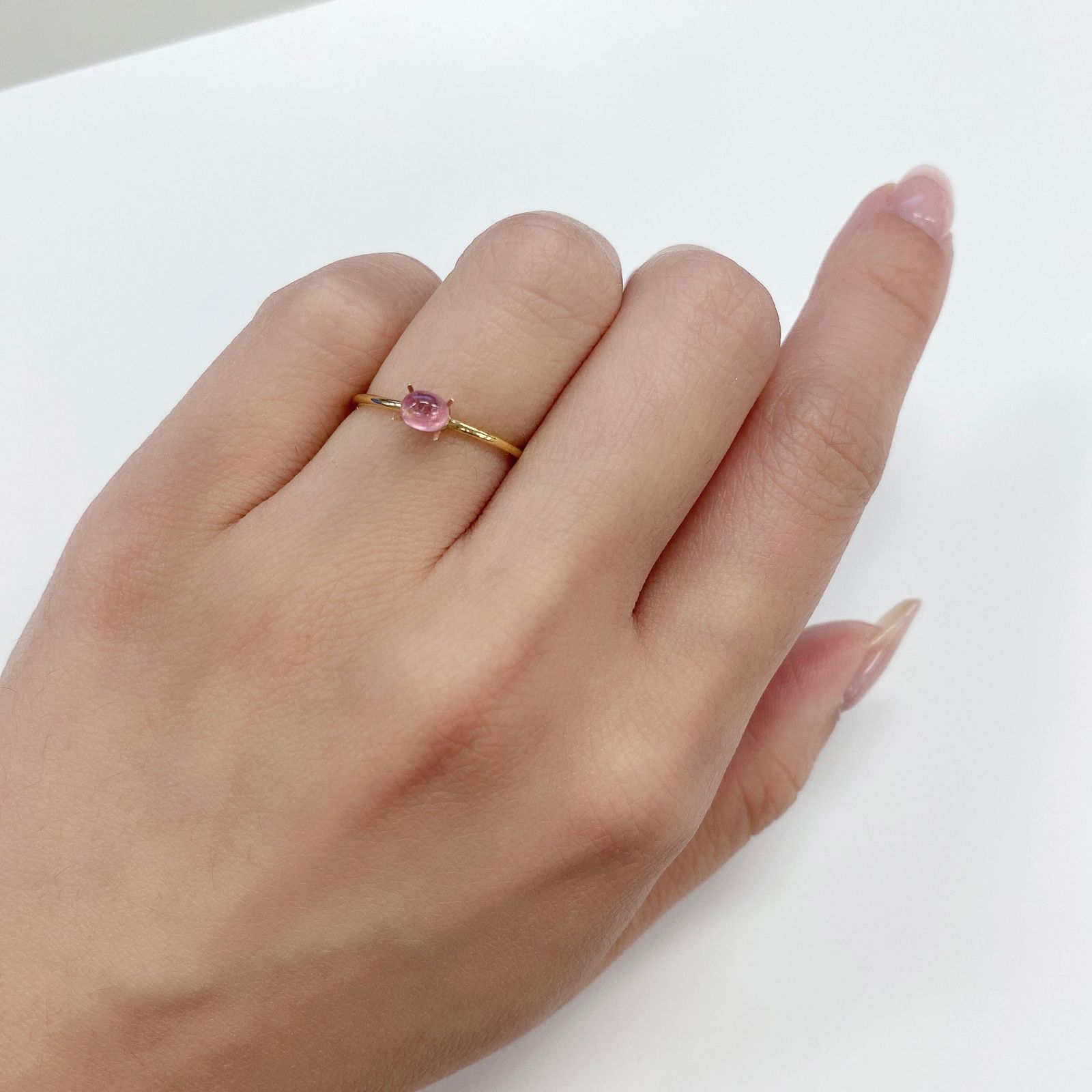 ペツォッタイト(ラズベリル) マダガスカル産 ルース 0.4ct[210511133]4.5×3.5mm前後