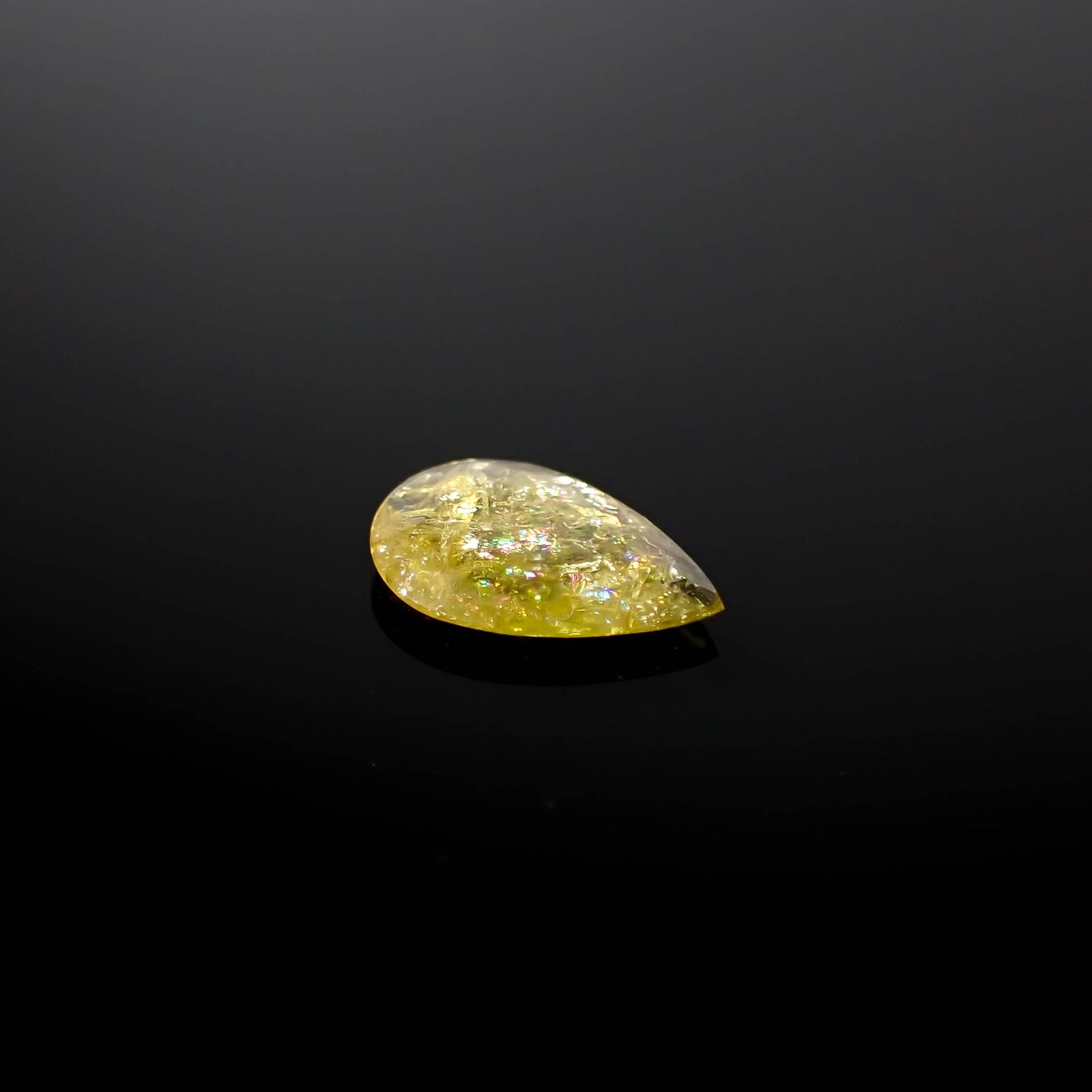 ◇リバーシブル◇イリデッセンスクロムトルマリン(宝石名トルマリン)ケニア産 1.00ct 識別済[240928937]10.4x7mm前後