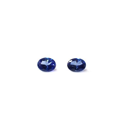 ◇ペアセット◇サファイア スリランカ/マダガスカル産 0.40ct(2pcs合計) [250830995]4x3mm前後