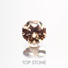 ◇オクタゴンカット◇シナモンカラージルコン(宝石名ジルコン) カンボジア産 0.88ct 識別済[210410482]5.2×5.1mm前後