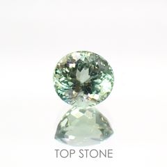 グリーンアパタイト(宝石名アパタイト) マダガスカル産 1.97ct 識別済[20106874]7.4×6.9mm前後