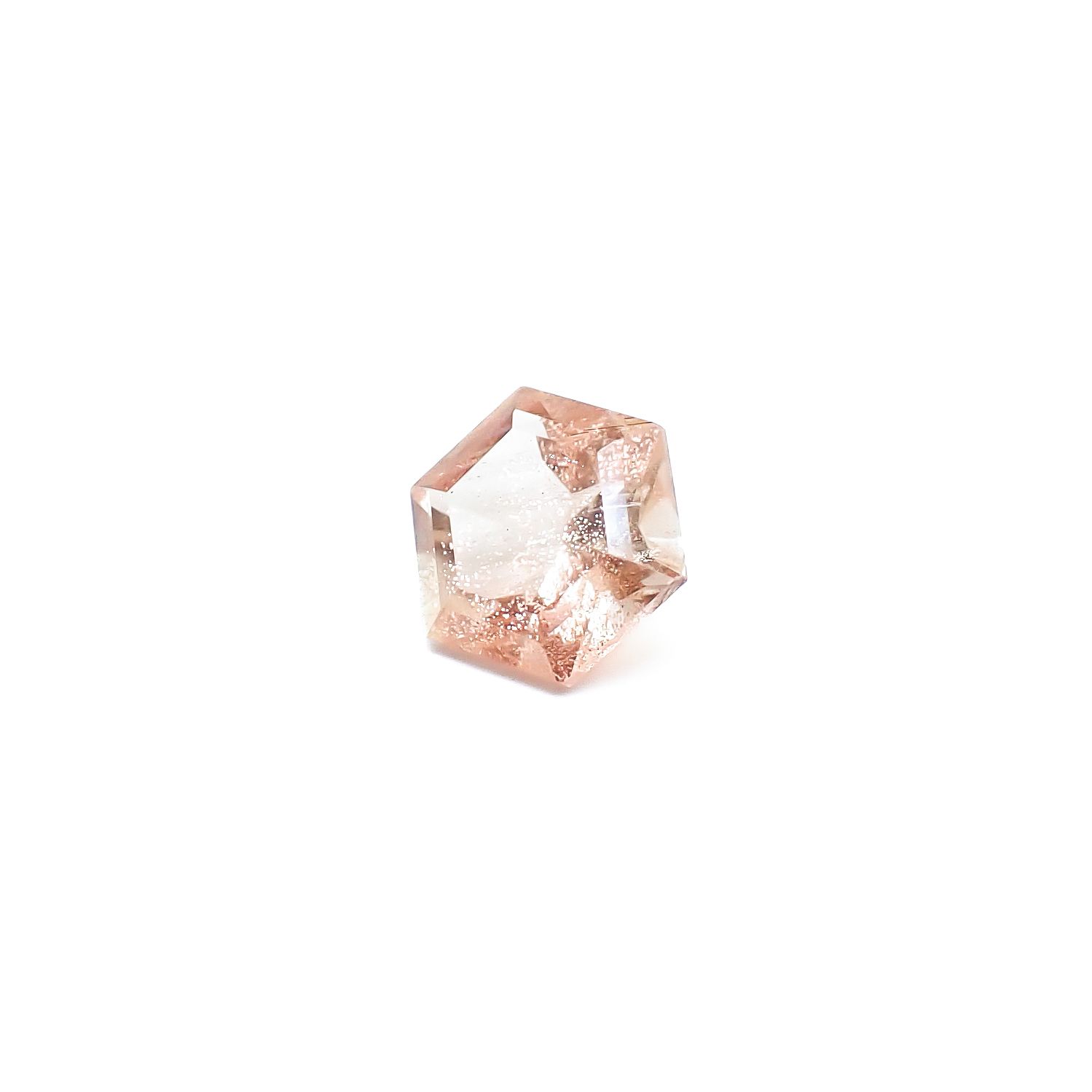 ◇ヘキサゴンカット◇オレゴンサンストーン アメリカ・オレゴン州産 0.65ct / 5.5x5.5mm前後 [260732644]