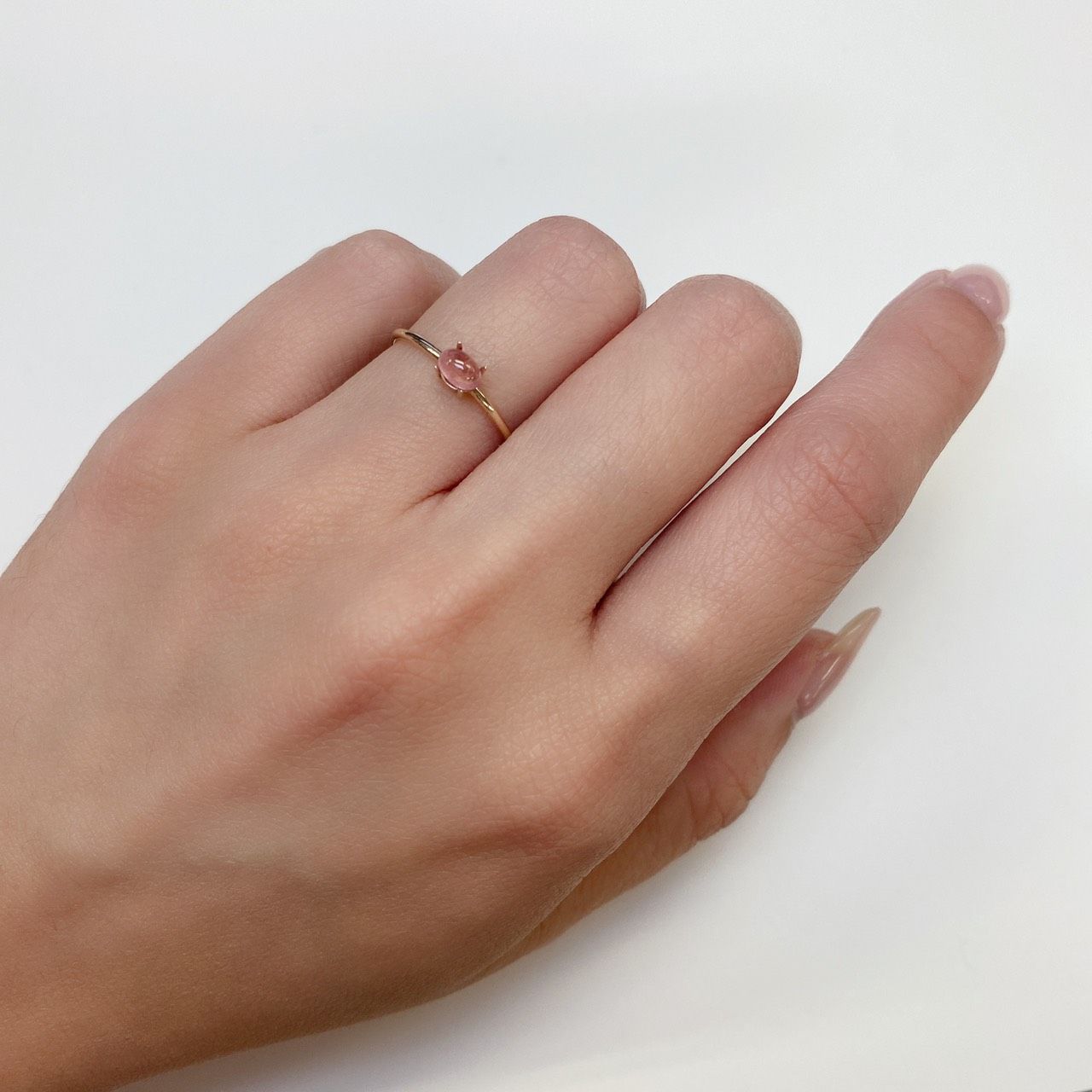 ペツォッタイト(ラズベリル)(宝石名ペツォッタイト) マダガスカル産 0.315ct ソ付(彩珠)[210611140]4.8×3.2mm前後