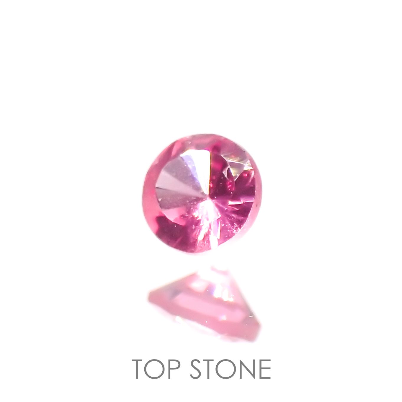 ホットピンクスピネル(宝石名ピンク・スピネル) タンザニア産 0.11ct 識別済[210912581]2.9×2.9mm前後