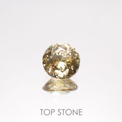 イエロージルコン(宝石名ジルコン)スリランカ/カンボジア産 1.83ct 識別済[220114840]6.9x6.8mm前後