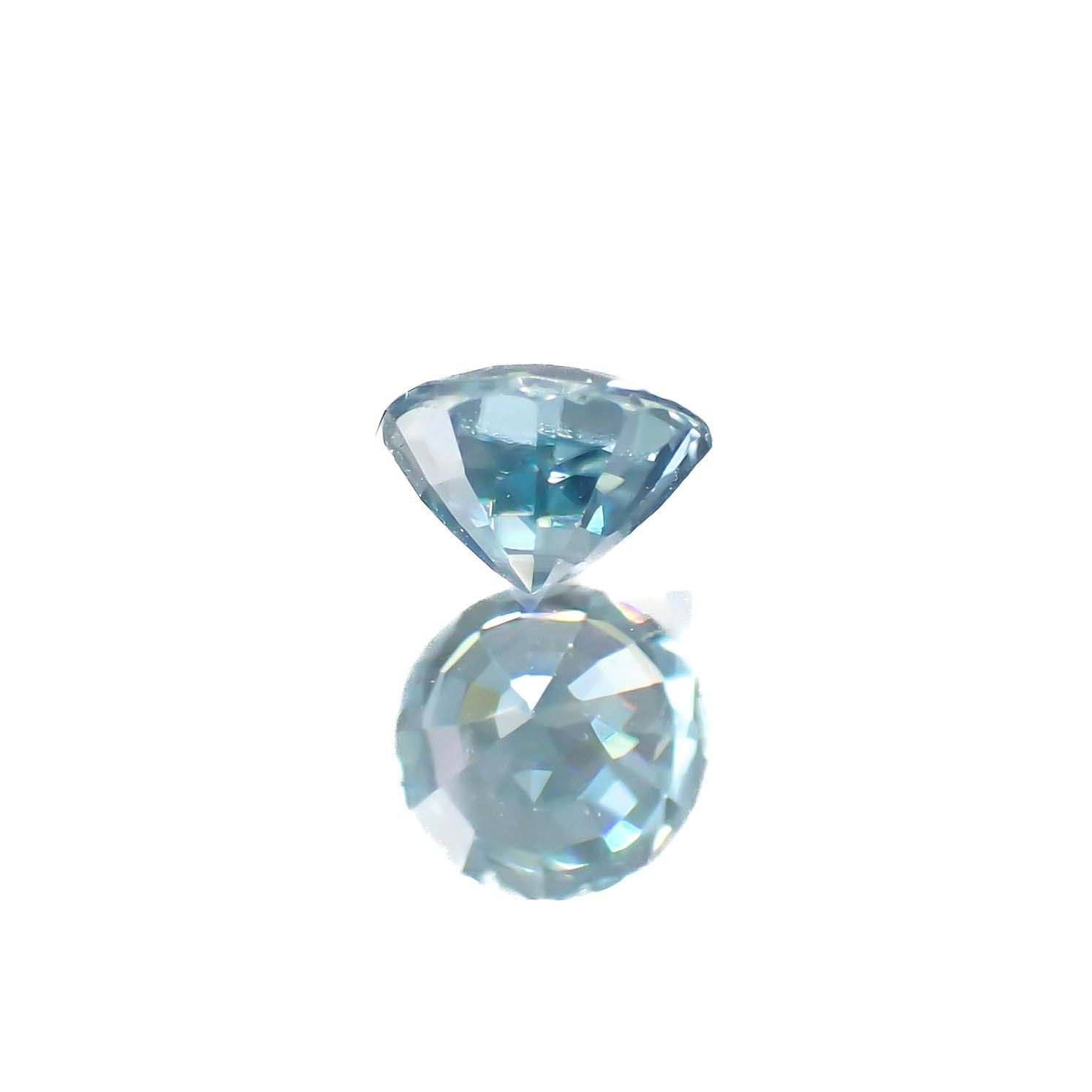 ブルージルコン(宝石名ブルー・ジルコン)カンボジア産 0.55ct 識別済[220716833]4.5x4.5mm前後