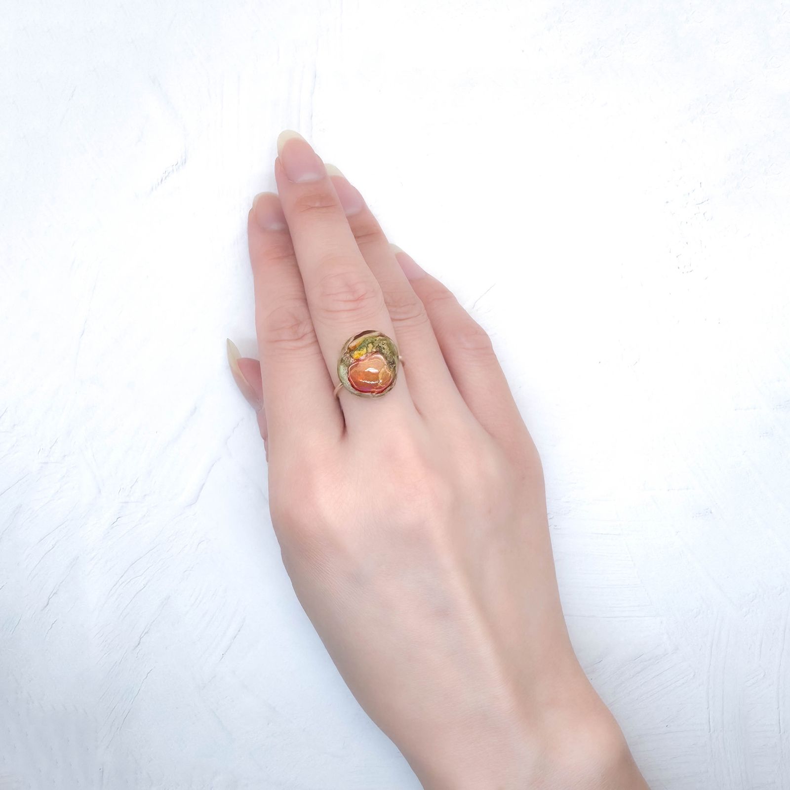 カンテラオパール メキシコ産 7.50ct / 15.3x13.6mm前後 [251015293]