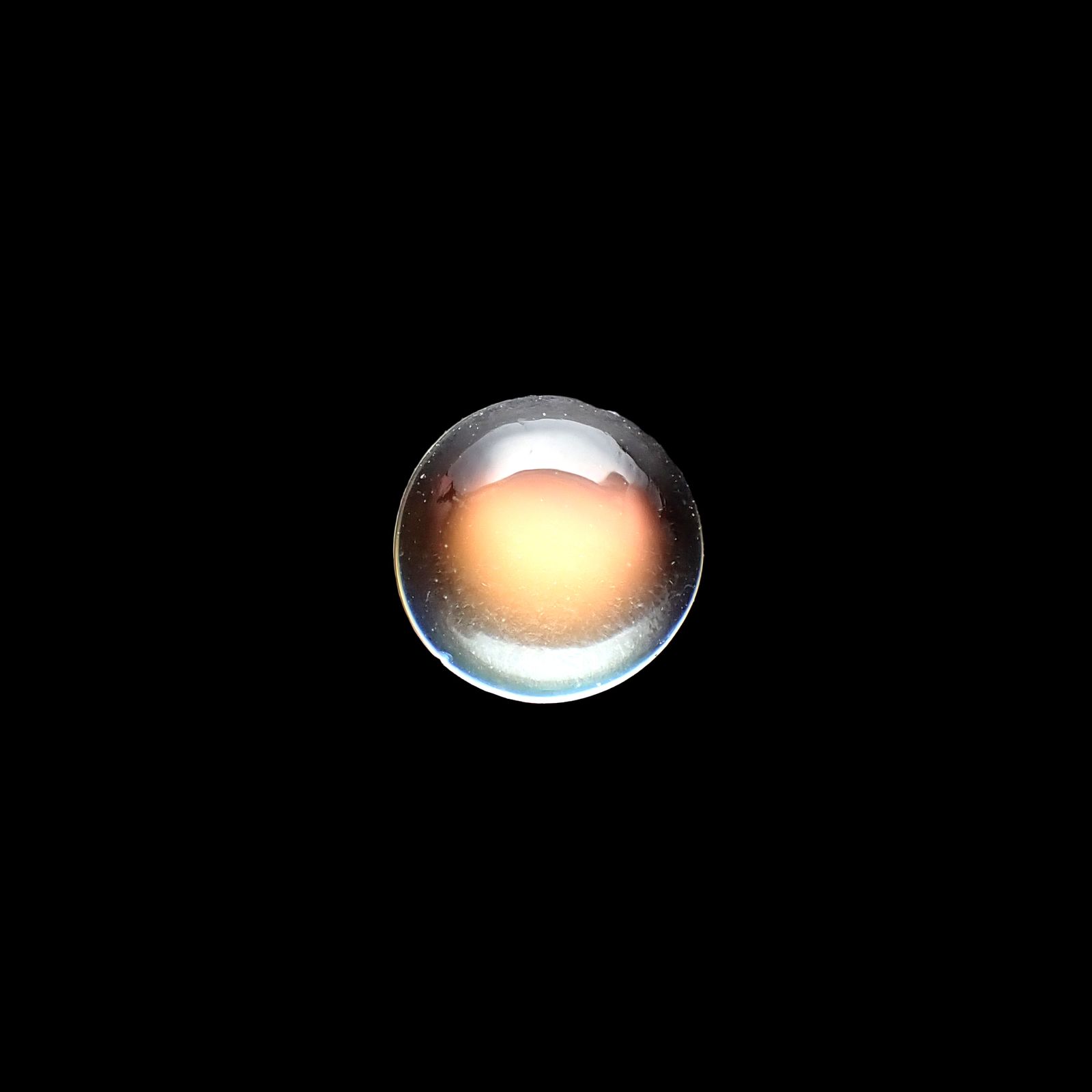 レインボームーンストーン(宝石名アンデシン)インド・タミルナードゥ州産 0.38ct 識別済[240828621]5.2x5.2mm前後