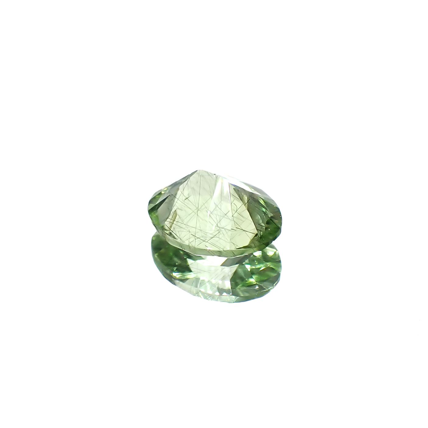 ◇コンケーブカット◇ルドウィジャイトインペリドット パキスタン産 1.72ct[240628418]8.9x6.9mm前後