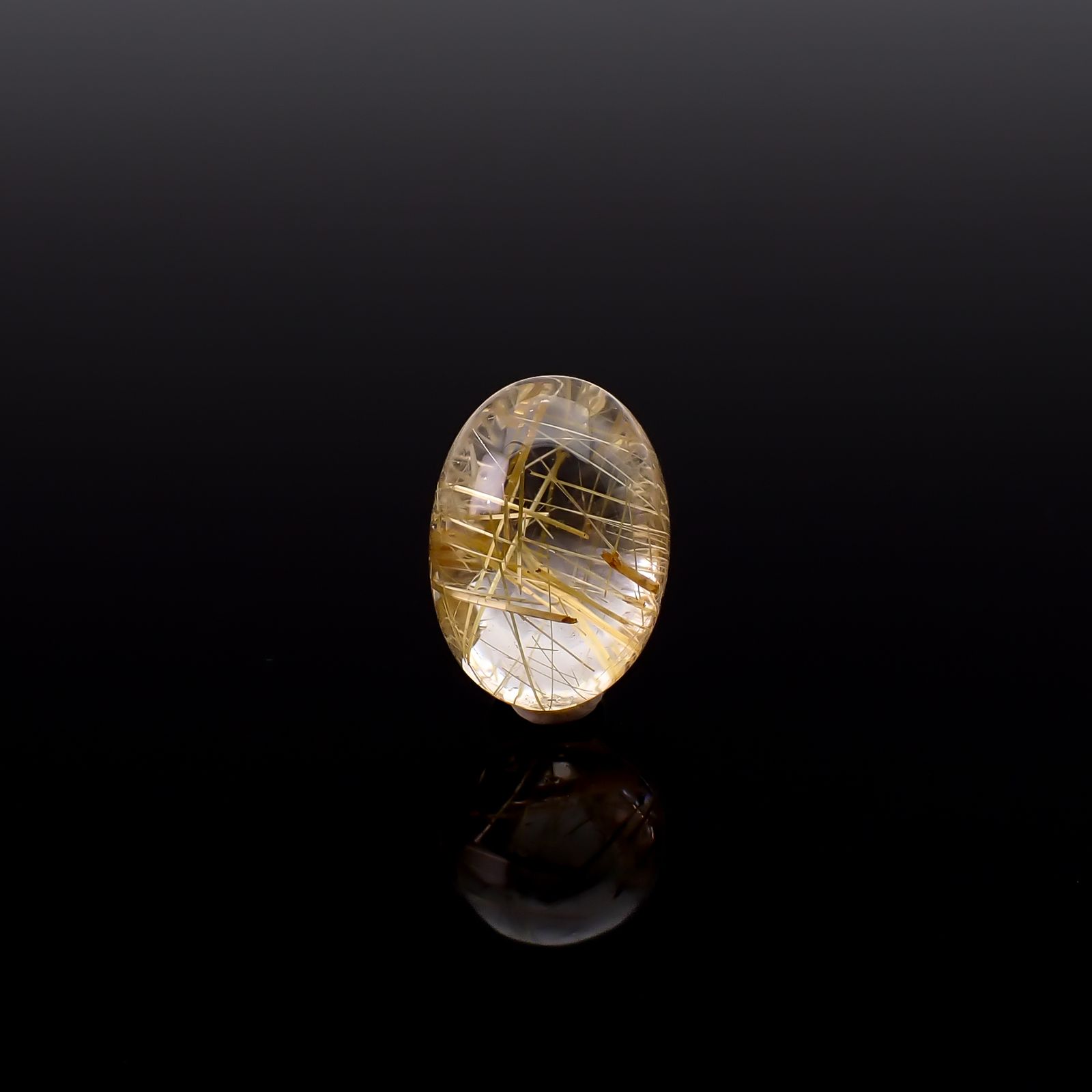 ◇バフトップカット◇ルチルクォーツ ブラジル産 6.69ct / 14x10mm前後 [260732404]