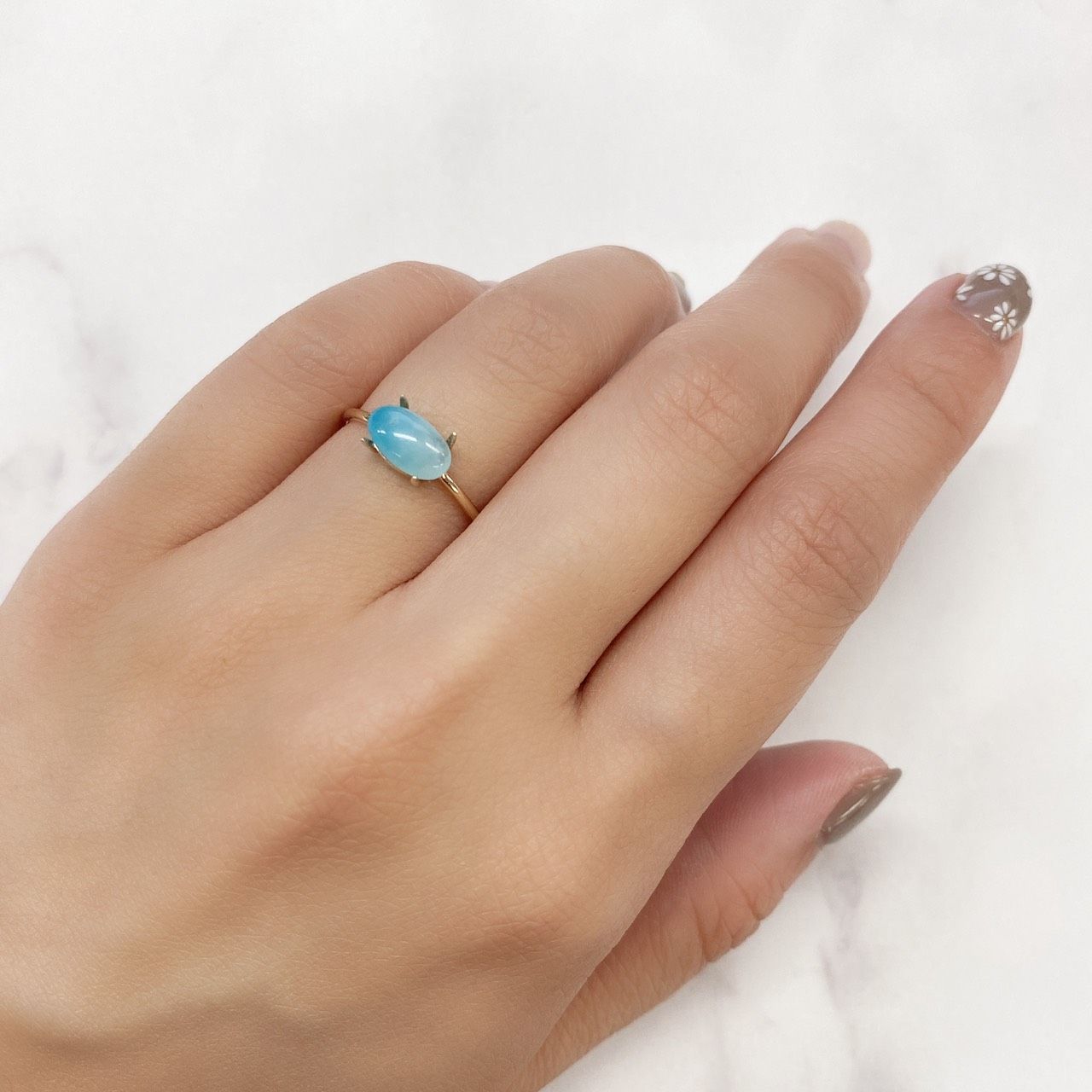 ヘミモルファイト(宝石名ヘミモルファイト) コンゴ産 1.60ct 識別済[210913279]8.9×5.2mm前後